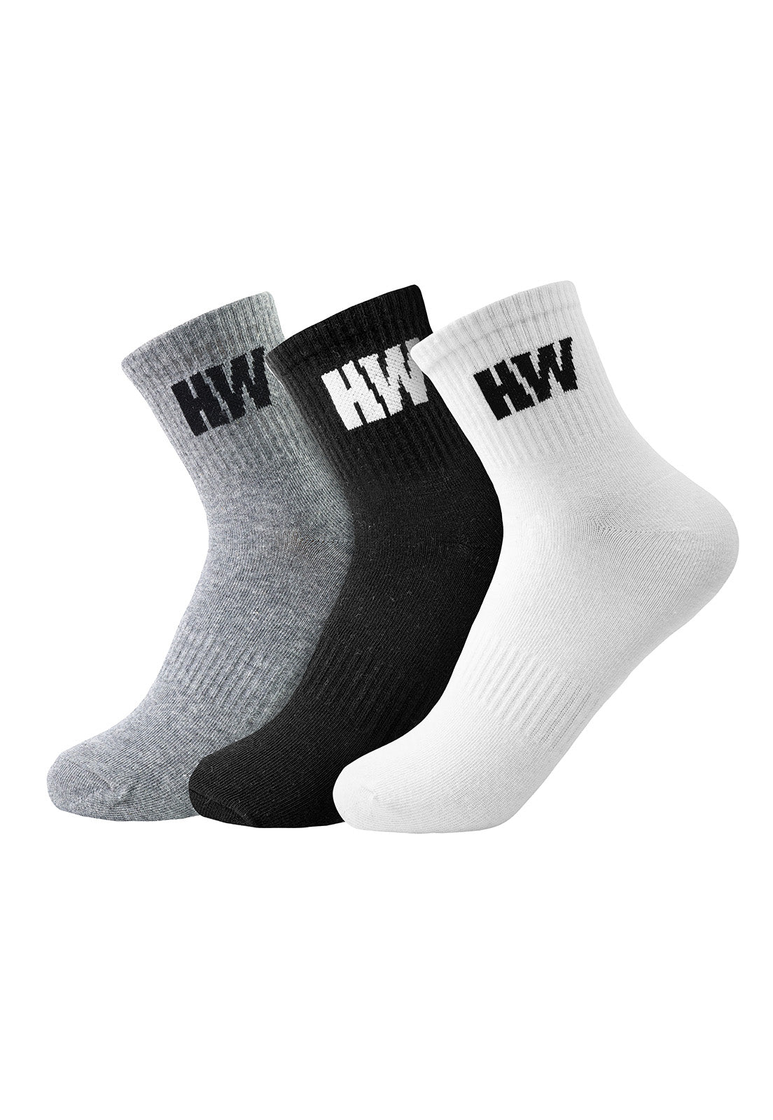 Tripack Calcetines HW Algodón Tobillero Hombre