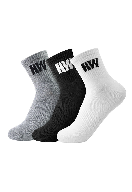 Tripack Calcetines HW Algodón Tobillero Hombre