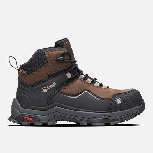 ZAPATO SEGURIDAD LIPPI PRO WORK HOMBRE ATMOS MID CAFÉ OSCURO