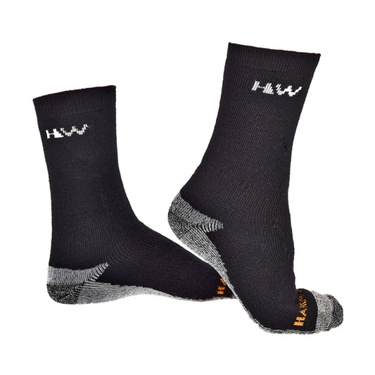 Calcetin HW con Cobre Antibacteriano 35% Lana Negro