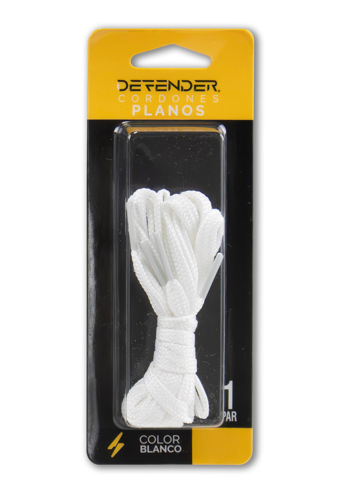 Cordones Defender Plano Blanco Large