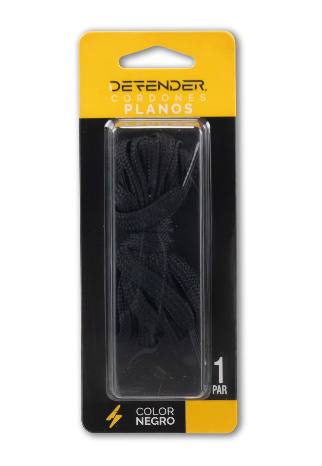 Cordones Defender Plano Negro Large