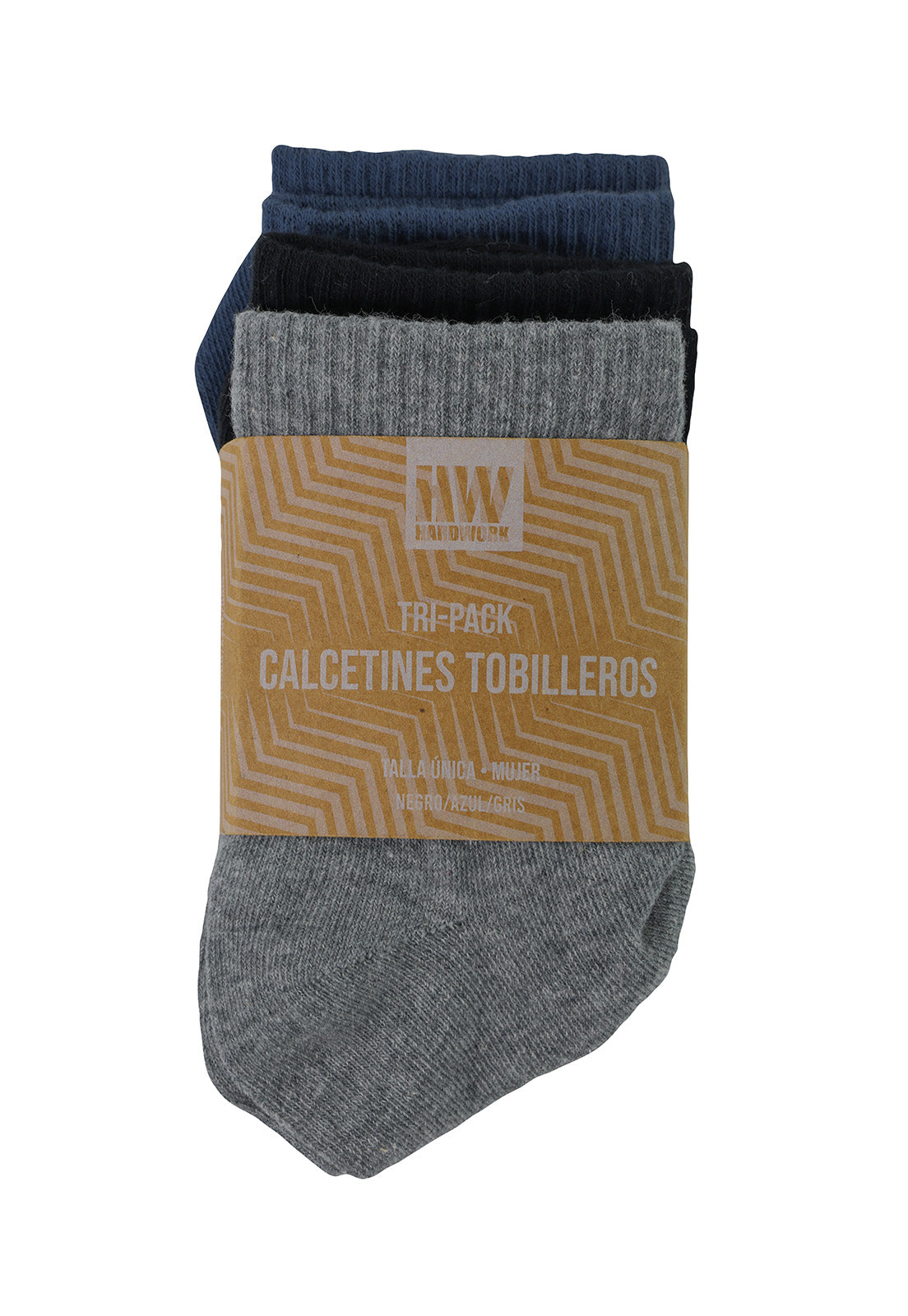 Tripack Calcetines HW Algodón Tobillero Mujer